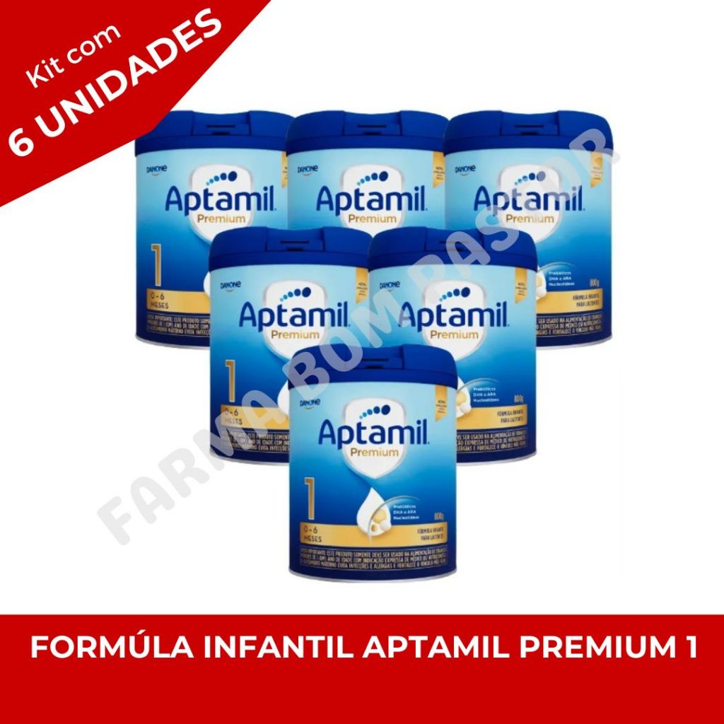 Kit 6 Latas Aptamil Premium N°1 800g 0-6 Meses | Shopee Brasil