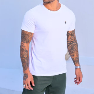 Camiseta Masculina Algodão Básica 30.1 Lisa Original Heyju