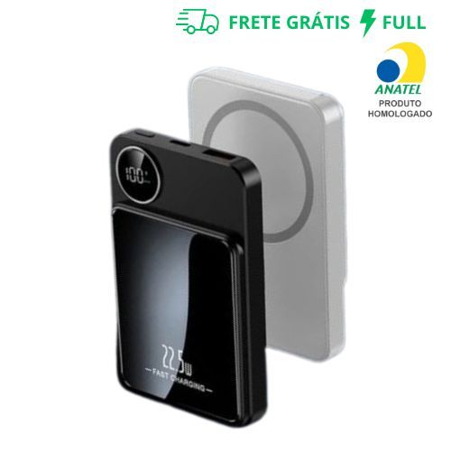 CARREGADOR PORTÁTIL SEM FIO RÁPIDO MAGNÉTICO MAGSAFE 10000MAH YD43