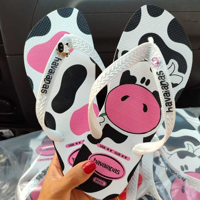 Chinelo Havaianas Vaquinha c/Pingente Novidade 2025 Feminino Infantil ...