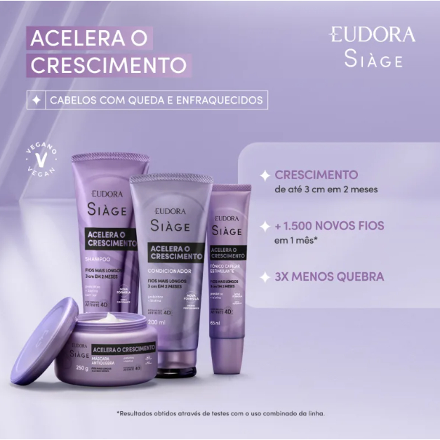 Eudora Kit Siàge Acelera o Crescimento (Variações) | Shopee Brasil