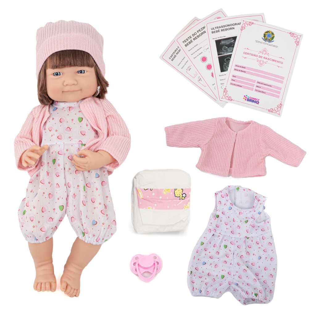 Boneca Bebê Reborn Silicone Realista Pode Dar Banho Com Bolsa Maternidade