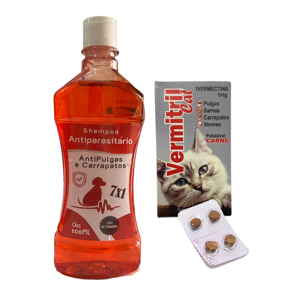 Kit tratamento anti pulgas para gatos - 4 Comprimidos mastigáveis ...