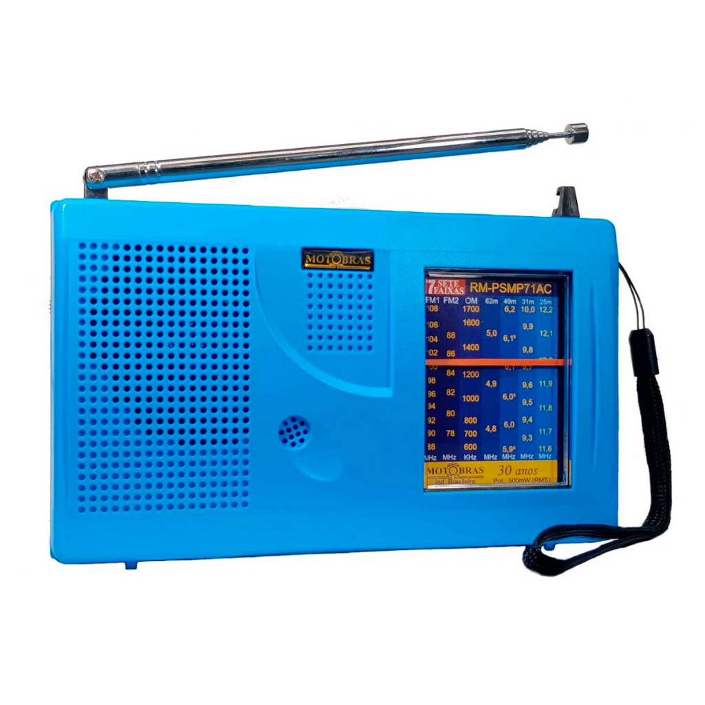 Rádio Portátil 7 Faixas 71AC - (FM1 + FM2 + OM + 4 OC) - Motobras