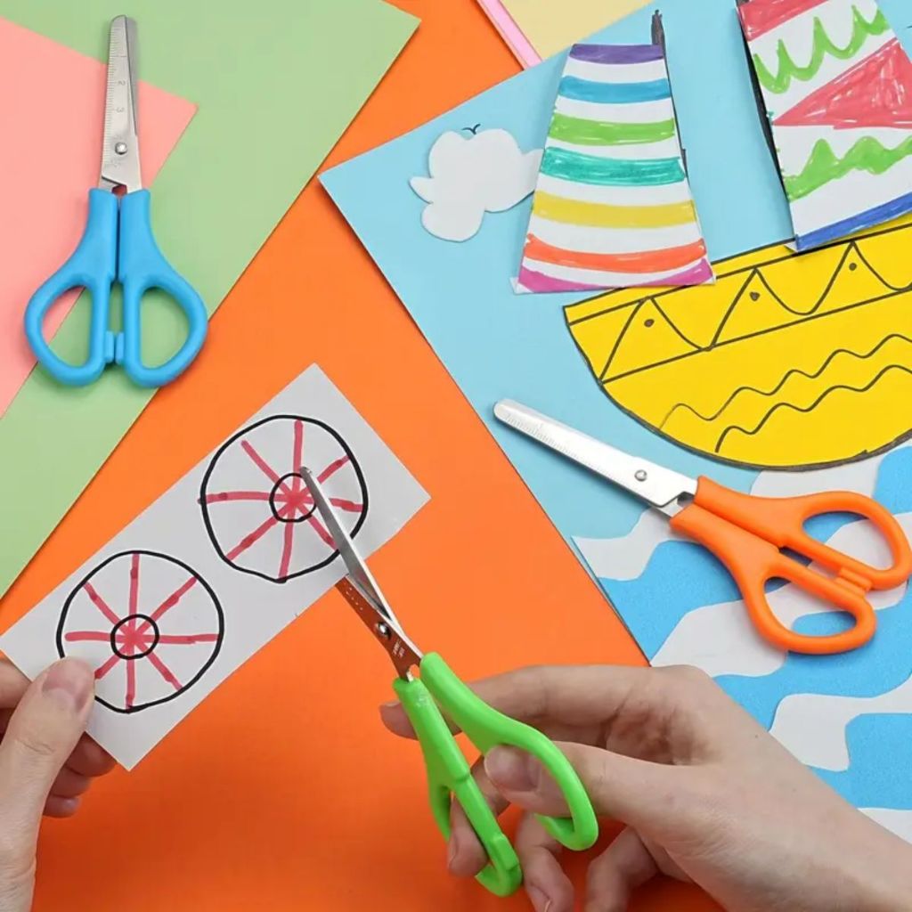 KIT 12 Tesouras Escolar Aço Galvanizado Tesoura de Escolar Cortar Papel ...