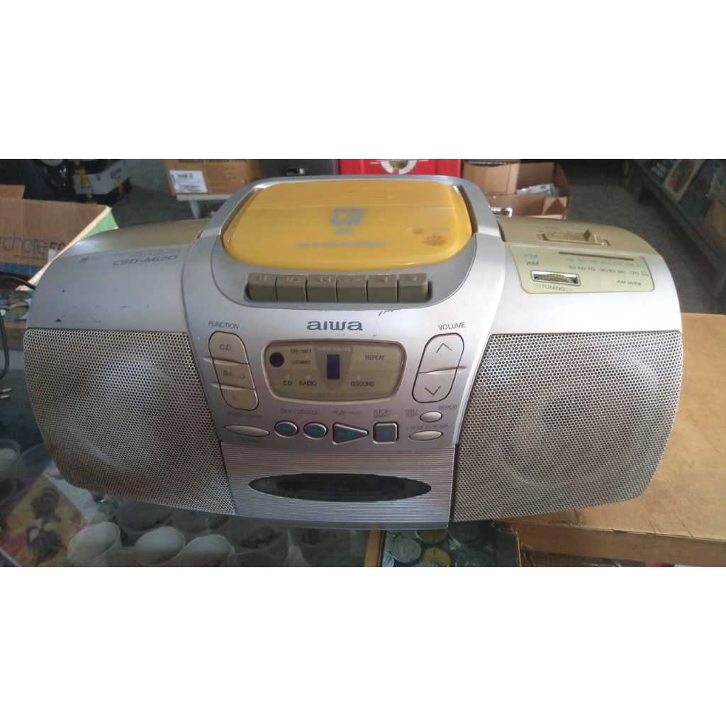 ELETRONICO: CD/TAPE/RADIO: AIWA CSD-A670 | Shopee Brasil