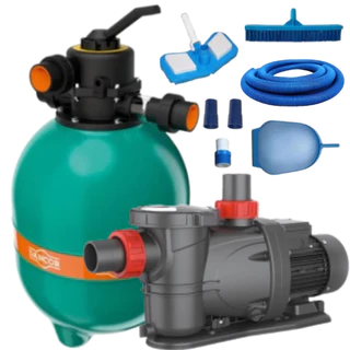 Bomba Para piscina 1/2cv Dancor Com filtro Dfr15 56.000l + Kit