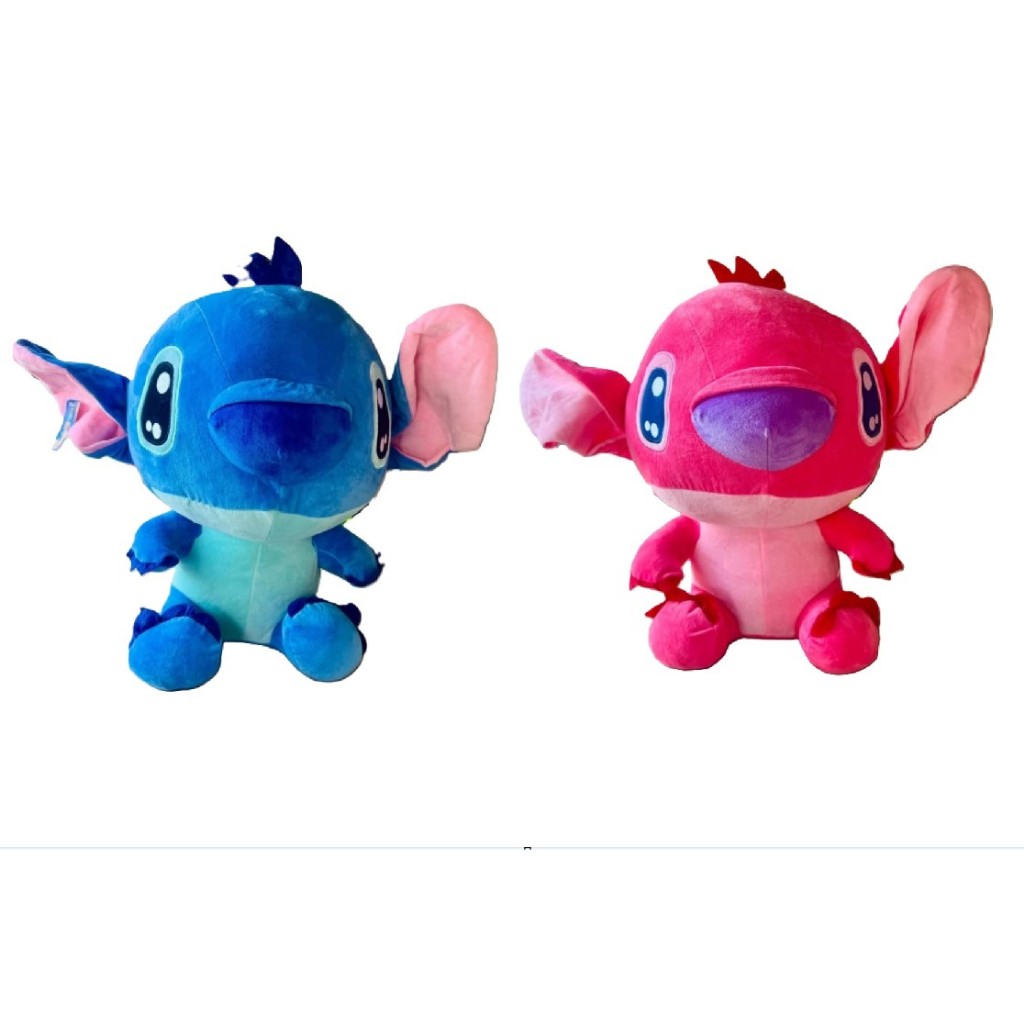 Pelúcia Lilo e Stitch Grande 45cm Rosa e Azul | Shopee Brasil