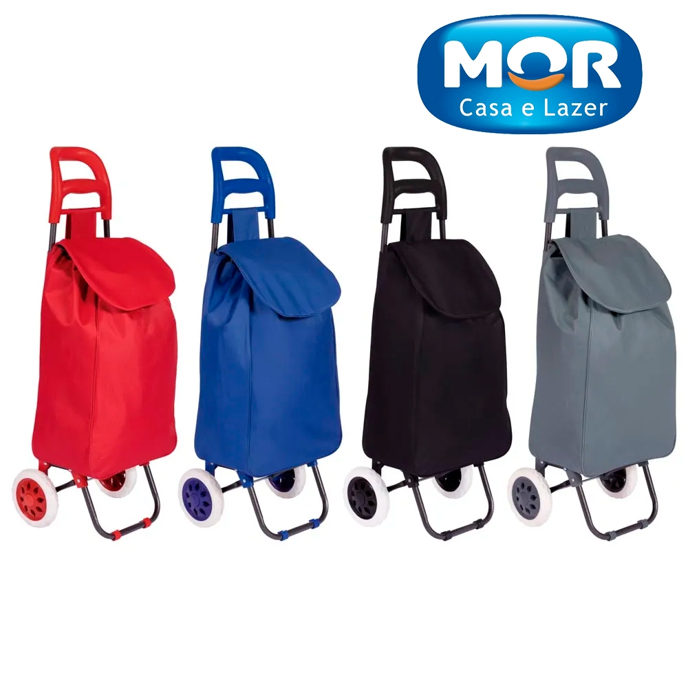 Carrinho de Feira compras 2 rodas dobrável reforçados 30kg multiuso mor ...