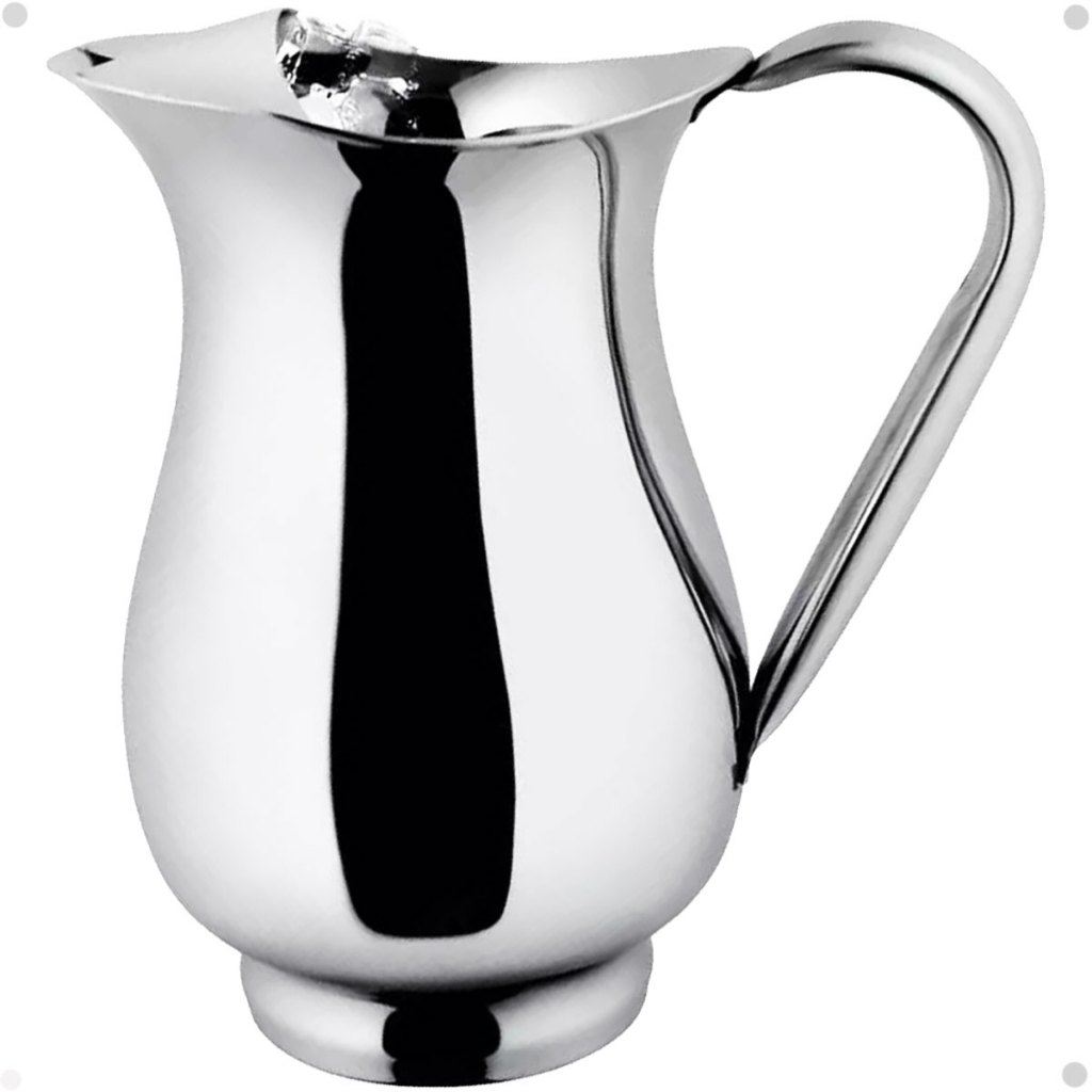 Jarra Inox 1,5 Litros Com Alça E Tampa Aparador De Gelo Suco Água Leite ...