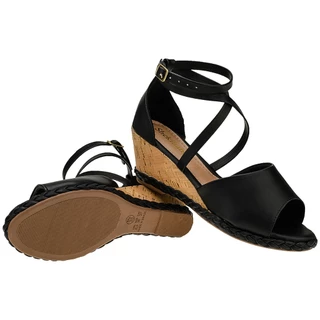 Sandália Feminina Anabela Salto Plataforma Shekinah Tiras Cruzadas Confortável Casual Moda