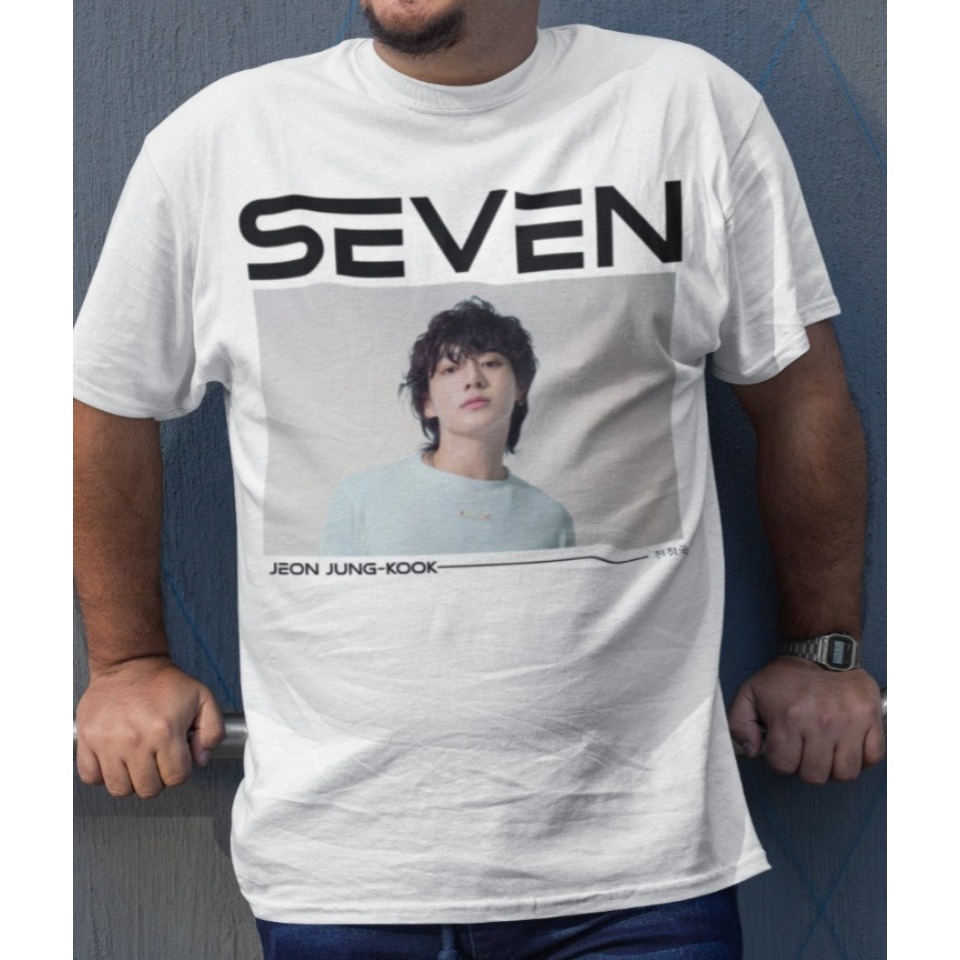 Camiseta Branca Bts Jeon Jung-kook Seven Jungkook Kpop Seven