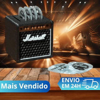 Kit Suporte Para 5 Palhetas + 4 Palhetas Mini Amplificador De Violão Guitarra