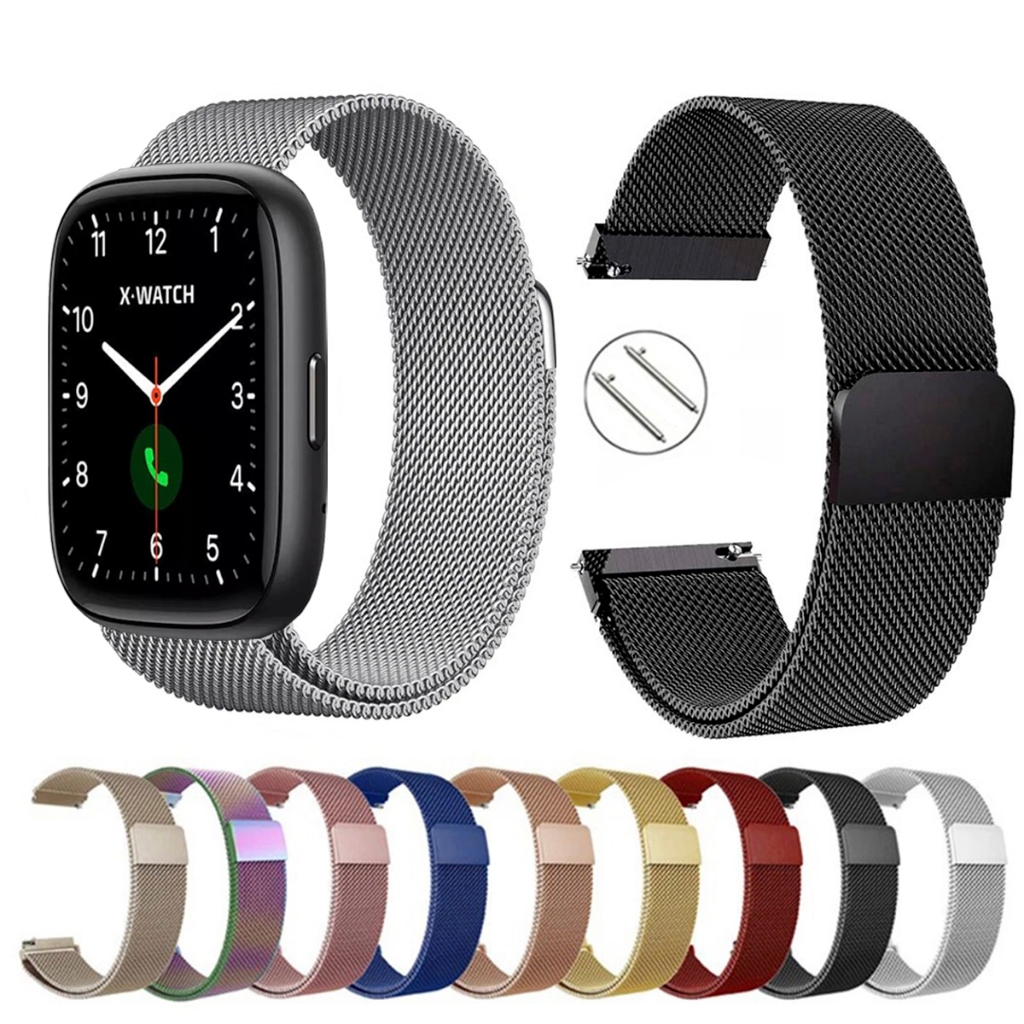 Pulseira de 22mm milanesa aço inox para Smartwatch Orient X-WATCH