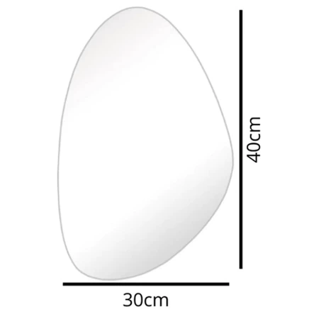 Espelho orgânico gigante com led s/ fio pilha luz fria ou luz quente amarela decorativa