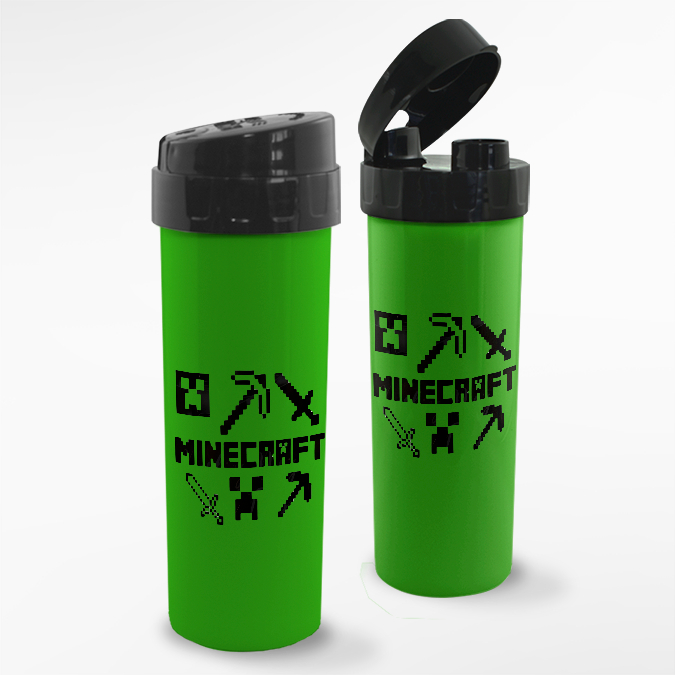 Garrafa ECO Com Tampa Minecraft 475ml | Shopee Brasil