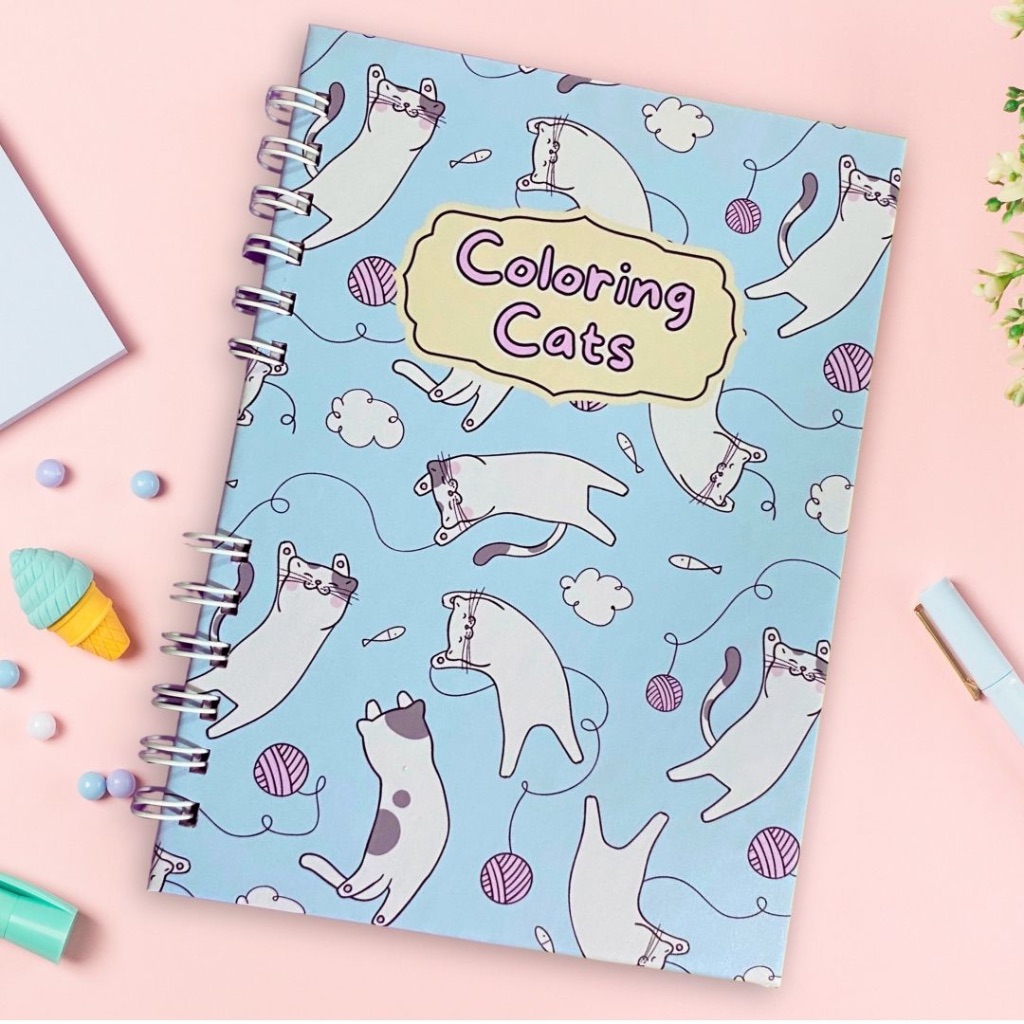 Livro de Colorir - Gatinhos - Coloring Cats Livro de Pintar fofo ...