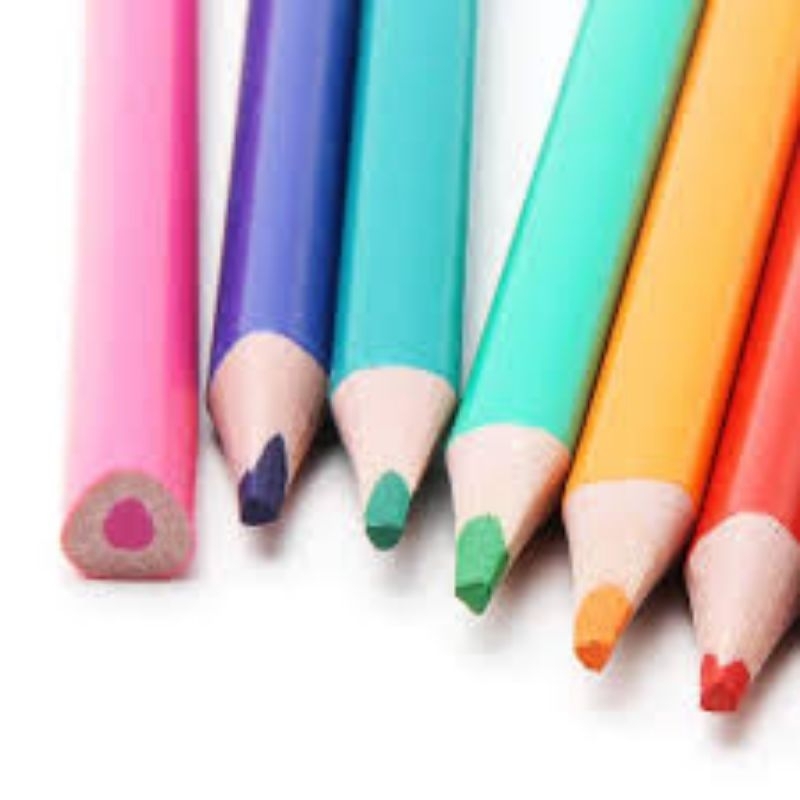 Lapis de Cor Jumbo Grande 12 cores | Shopee Brasil