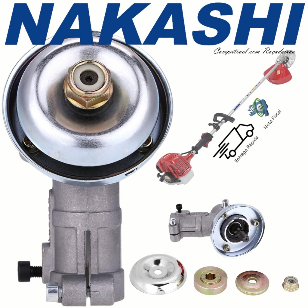 Caixa Transmissão Ponteira Para Roçadeira Nakashi L450k L431 L530 - Tubo  28mm Eixo 9 Estrias | Shopee Brasil