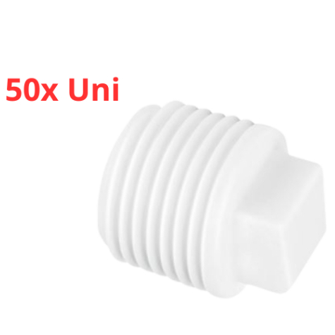 Plug Roscável 1/2 Pol Pvc PLASTUBOS Pacote 50 Unidades | Shopee Brasil