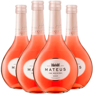 PACK 4 UN MINI VINHO ROSE PORTUGUES MATEUS 187ML LEMBRACINHA