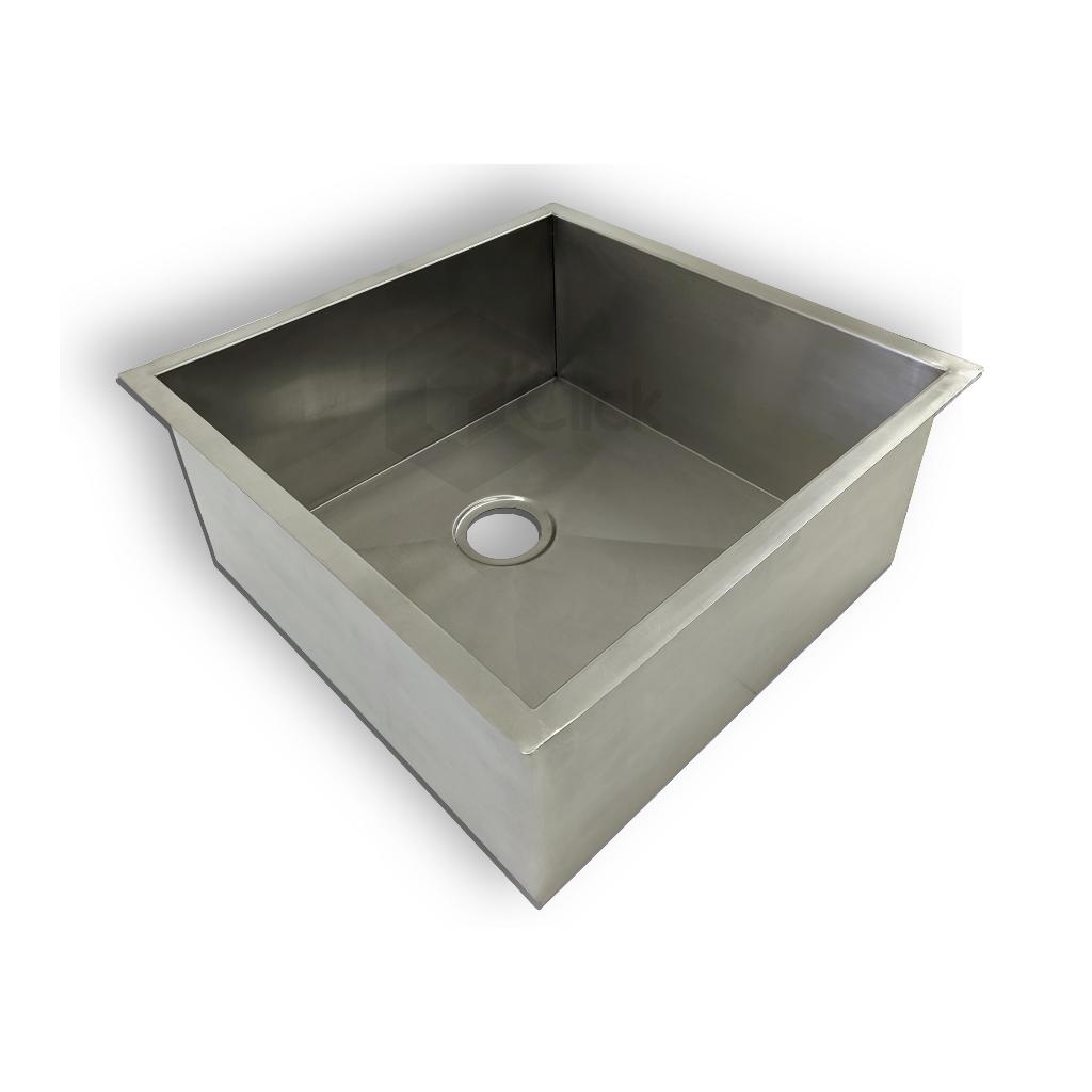 Cuba Pia Cozinha Gourmet Quadrada 40x40 Inox 304 Escovado