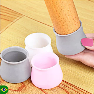 Kit 24/20/16/12 Protetor Silicone Pé de Mesa e Cadeira Proteger o piso em Oferta na Shopee