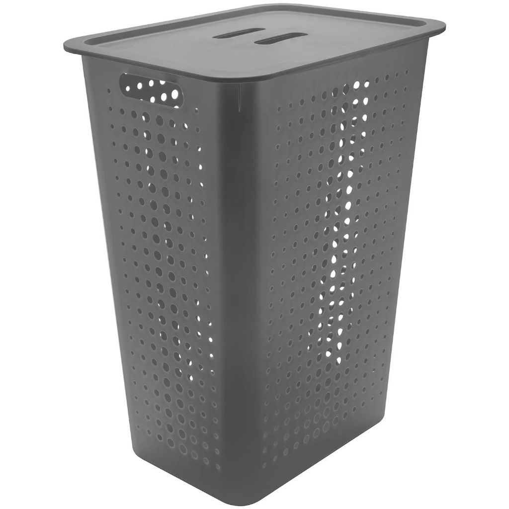 CESTO DE ROUPA COM TAMPA 47 LITROS MARCA OU COM 3 CORES DISPONÍVEIS ...