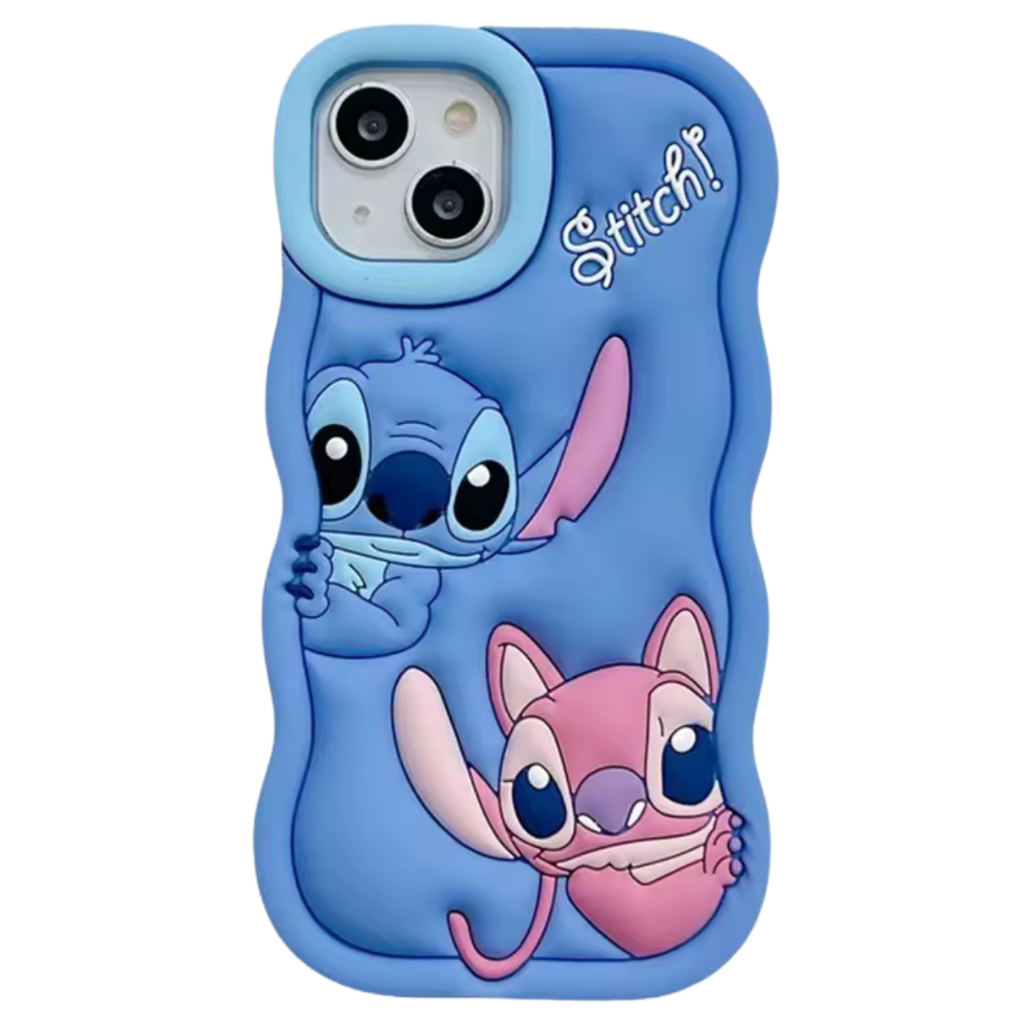 Capa Capinha do Stitch e Angel para Android A15 A34 A25 Note 13 ...