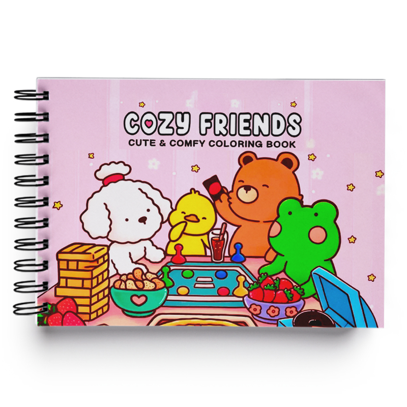 Livro De Colorir Cozy Friends Estilo Bobbie Goods Colorir Capa Dura 50 ...