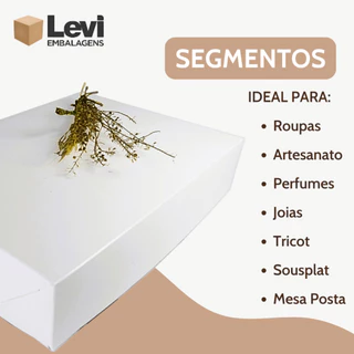 10 Caixas para Presente Branca Retangular 19x15x4cm R1 - Papel Triplex 280g