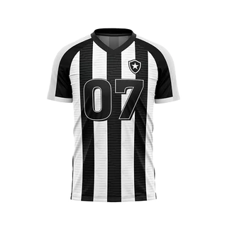 Camisa Botafogo Grammar Preta e Branca