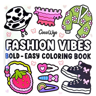 Livro de Colorir FASHION VIBES - 55 Desenhos Para Colorir Pintar em Oferta na Shopee