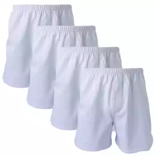 Kit 4 Samba canção pijama masculino 100% algodão SOMENTE NA COR (BRANCO) Kit 4 Samba canção pijama masculino 100% algodão SOMENTE NA COR (BRANCO)