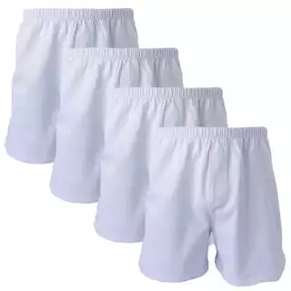 Kit 4 Samba canção pijama masculino 100% algodão SOMENTE NA COR (BRANCO) em Oferta na Shopee