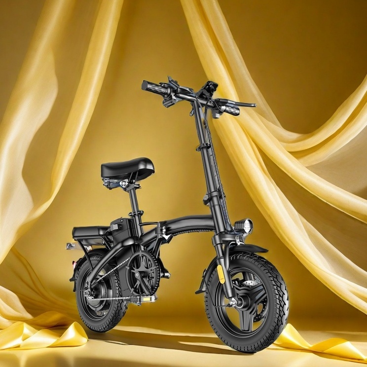 Bicicleta elétrica dobrável para adultos, pedal tripulado, compras ao ar livre, viagem