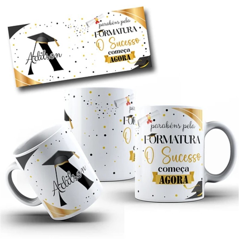 Caneca Alfabeto Formatura / Formando - Incluímos Nome | Shopee Brasil