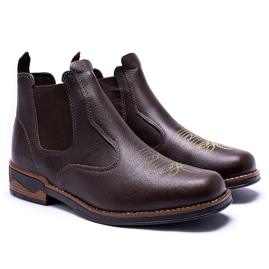 Bota Botina Masculina Campo Rural Agro Pecuária | Shopee Brasil