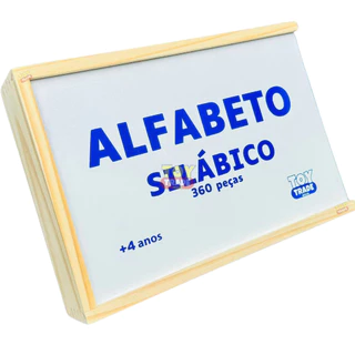 Jogo Alfabeto Silábico Em Madeira 360 Pçs Formando Sílabas Palavras Brinquedos Educativo Pedagógico