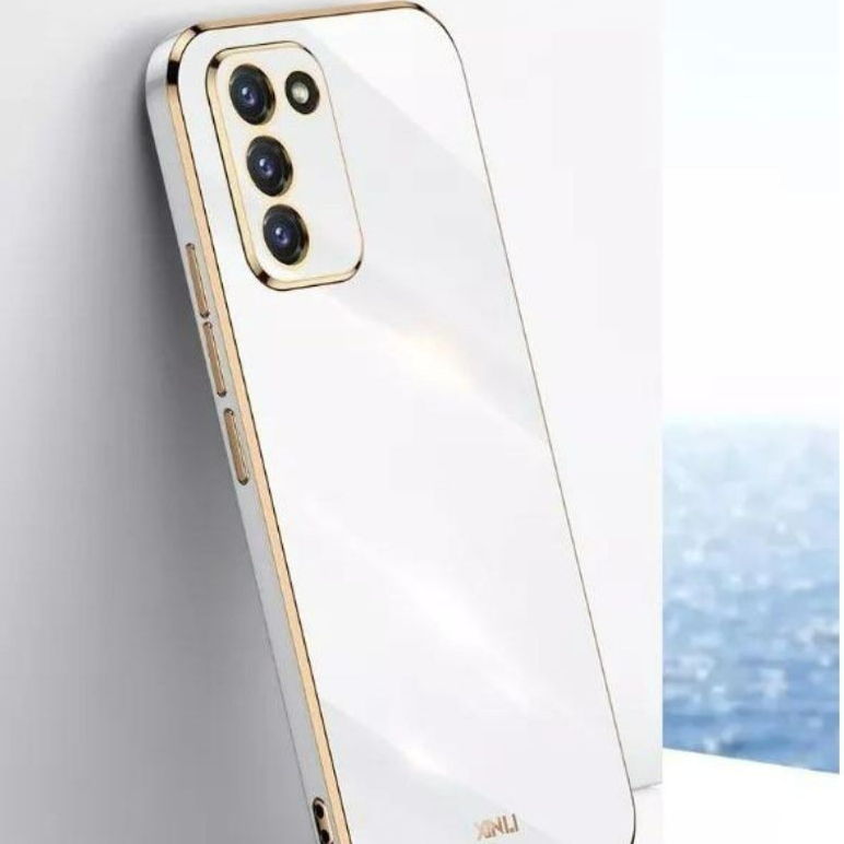 Capinha Luxo Borda Dourada Samsung A05/A15/A25/A35/A55/A06/A16/A26