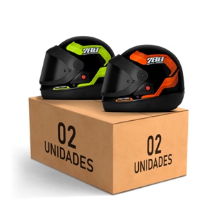 Kit Capacete Fechado Moto Masculino Feminino Pro Tork Sport Moto 788 Viseira Fumê Automático Amarelo