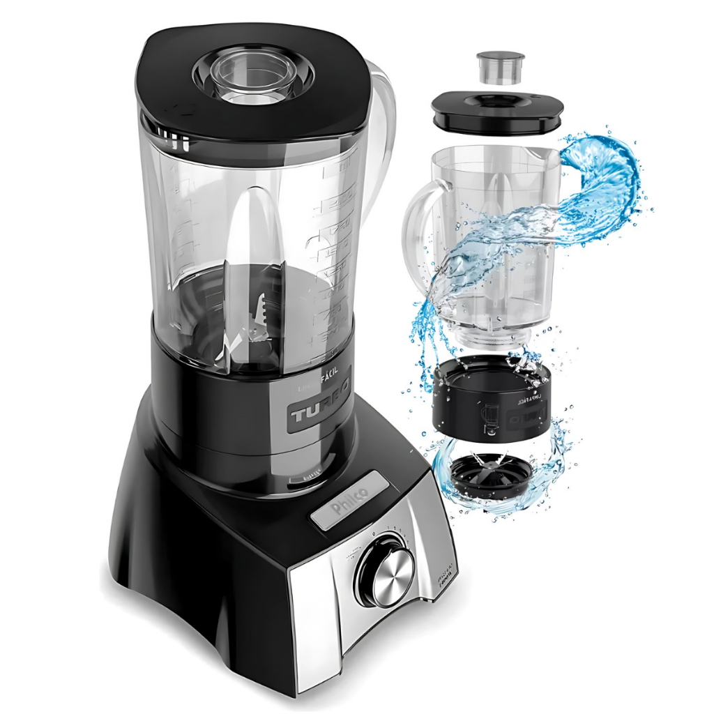 Liquidificador Philco Limpa Fácil Inox Turbo 12 Velocidades 1400w ...