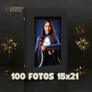Álbum Capa Foto para 100 fotos 15x21 Variadas Cores