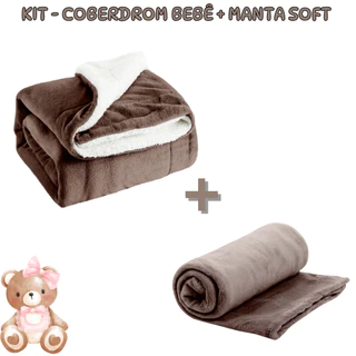 Kit 2 itens bebe - Coberdrom + Manta Soft Varias Opcoes em Oferta na Shopee