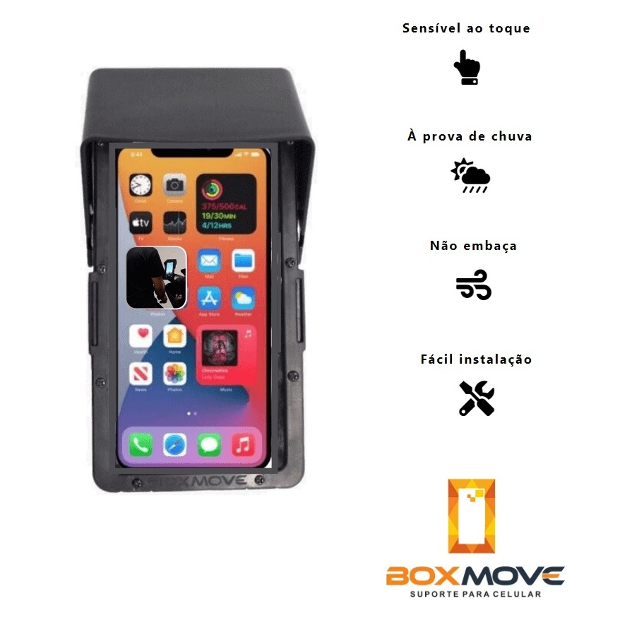Suporte Celular GPS moto impermeável resistente touch motoboy boxmove ...