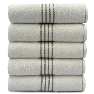 Kit Com 05 Toalha De Banho BRANCA Gigante / Banhão - Quasar - 72x150cm