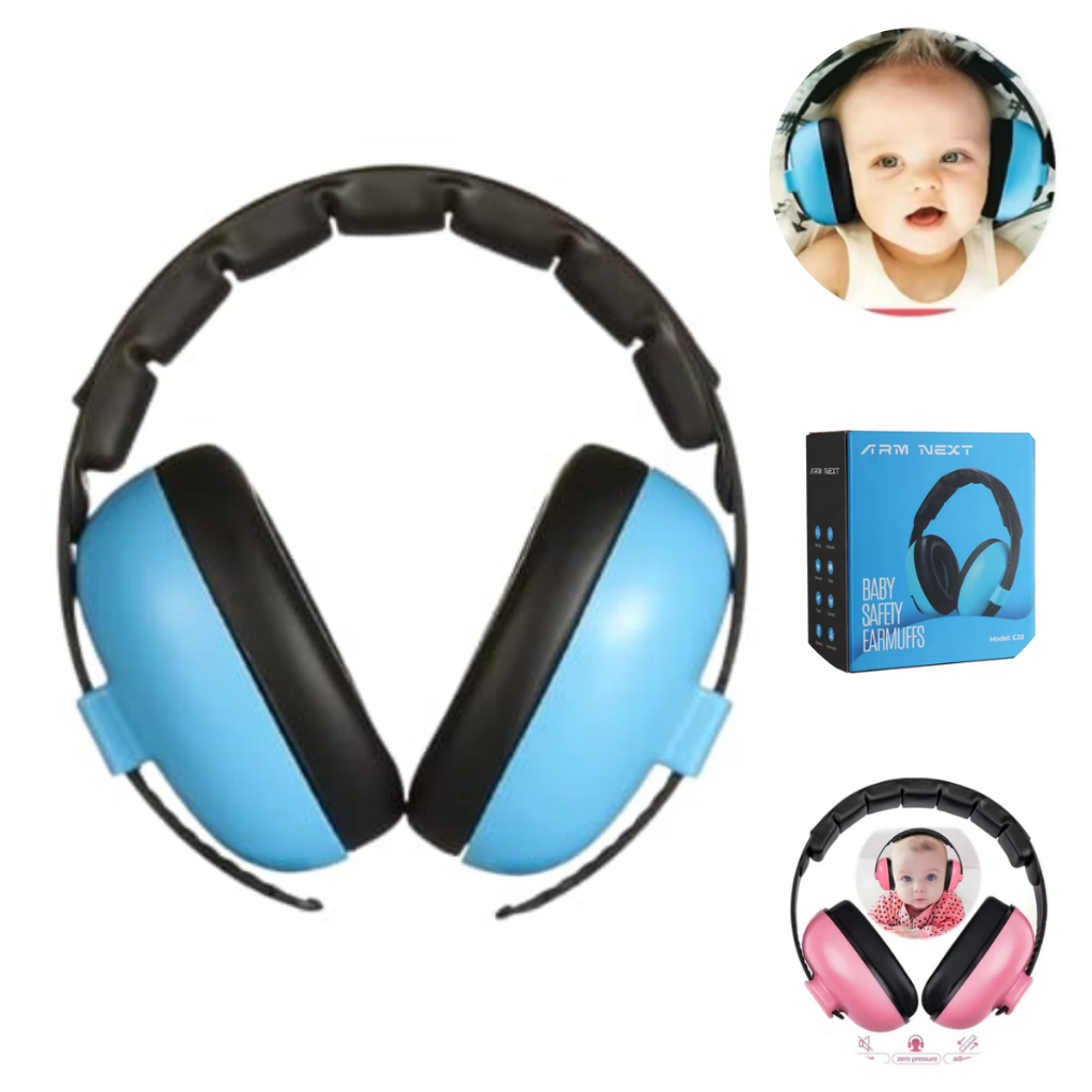 Protetor Auricular de Ruídos Abafador de Som Infantil Criança Bebê ...