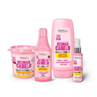 Kit Desmaia Cabelo com Shampoo, Condicionador, Máscara e Sérum