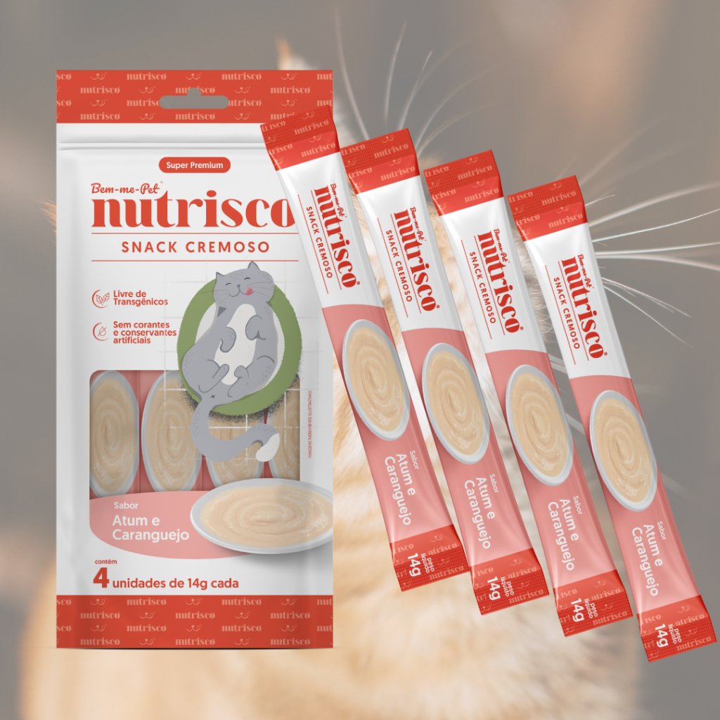 NUTRISCO SABOR ATUM E CARANGUEJO - Petisco cremoso para gatos (pack com ...