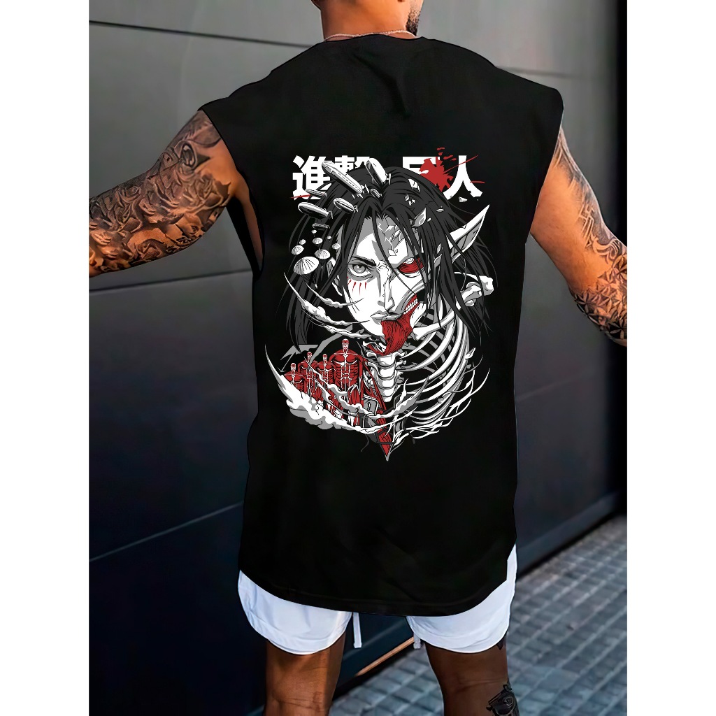 Camiseta Regata Anime Eren Mangá Japonês